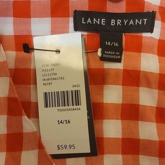 - Lane Bryant Checkered Wrap Top size 14/16 - Picture 6 of 7